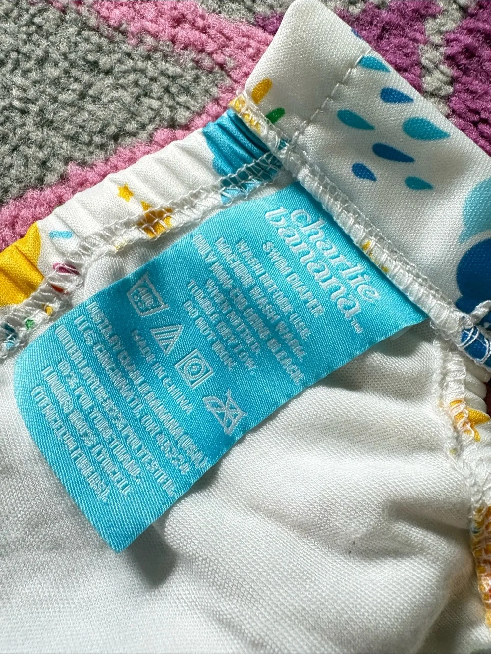 Charlie Banana Spring Print “Hello Sunshine” Swim Diaper with Snaps 16-28 lbs